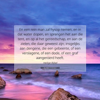 Picture 07 - Numberi 19:18 NLD - En een rein man zal hysop nemen, en in dat water - Bible Verse Picture