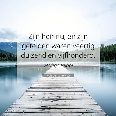 Picture 07 - Numberi 2:19 NLD - Zijn heir nu, en zijn getelden waren veertig - Bible Verse Picture