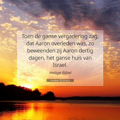Picture 07 - Numberi 20:29 NLD - Toen de ganse vergadering zag, dat Aaron - Bible Verse Picture