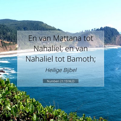 Picture 07 - Numberi 21:19 NLD - En van Mattana tot Nahaliel; en van Nahaliel tot - Bible Verse Picture