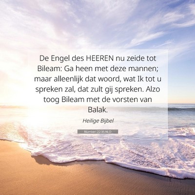 Picture 07 - Numberi 22:35 NLD - De Engel des HEEREN nu zeide tot Bileam: Ga heen - Bible Verse Picture