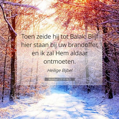 Picture 07 - Numberi 23:15 NLD - Toen zeide hij tot Balak: Blijf hier staan bij uw - Bible Verse Picture