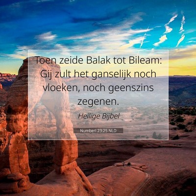 Picture 07 - Numberi 23:25 NLD - Toen zeide Balak tot Bileam: Gij zult het - Bible Verse Picture