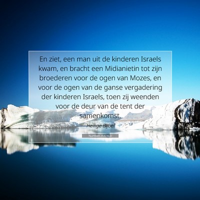 Picture 07 - Numberi 25:6 NLD - En ziet, een man uit de kinderen Israels kwam, en - Bible Verse Picture