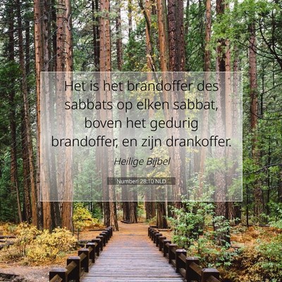 Picture 07 - Numberi 28:10 NLD - Het is het brandoffer des sabbats op elken - Bible Verse Picture