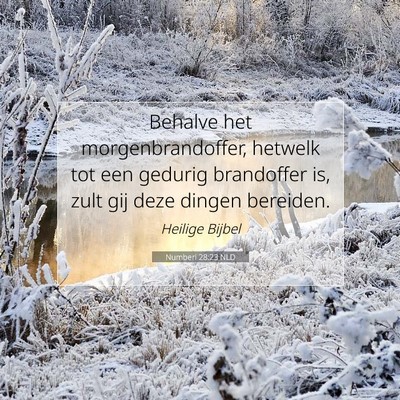 Picture 07 - Numberi 28:23 NLD - Behalve het morgenbrandoffer, hetwelk tot een - Bible Verse Picture