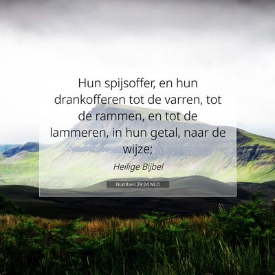 Picture 07 - Numberi 29:24 NLD - Hun spijsoffer, en hun drankofferen tot de - Bible Verse Picture
