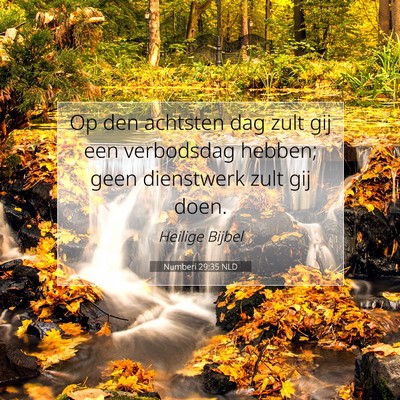 Picture 07 - Numberi 29:35 NLD - Op den achtsten dag zult gij een verbodsdag - Bible Verse Picture
