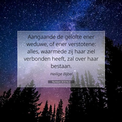 Picture 07 - Numberi 30:9 NLD - Aangaande de gelofte ener weduwe, of ener - Bible Verse Picture