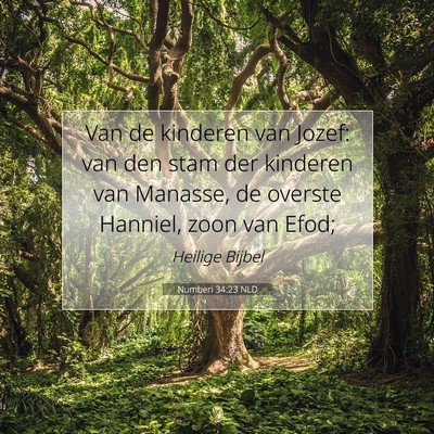 Picture 07 - Numberi 34:23 NLD - Van de kinderen van Jozef: van den stam der - Bible Verse Picture