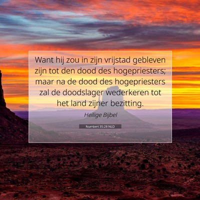 Picture 07 - Numberi 35:28 NLD - Want hij zou in zijn vrijstad gebleven zijn tot - Bible Verse Picture