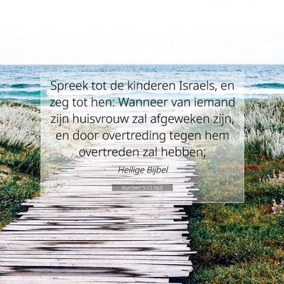 Picture 07 - Numberi 5:12 NLD - Spreek tot de kinderen Israels, en zeg tot hen: - Bible Verse Picture