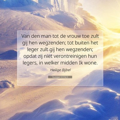 Picture 07 - Numberi 5:3 NLD - Van den man tot de vrouw toe zult gij hen - Bible Verse Picture