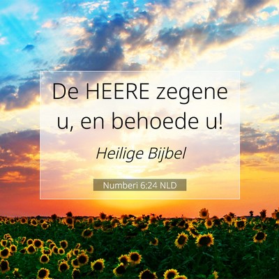 Picture 07 - Numberi 6:24 NLD - De HEERE zegene u, en behoede - Bible Verse Picture