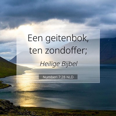 Picture 07 - Numberi 7:28 NLD - Een geitenbok, ten - Bible Verse Picture