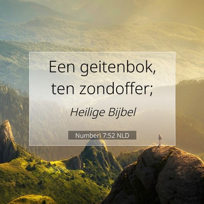 Picture 07 - Numberi 7:52 NLD - Een geitenbok, ten - Bible Verse Picture