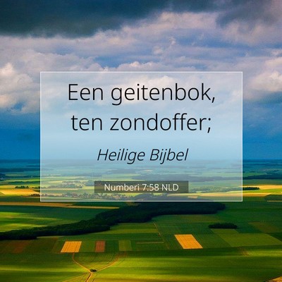 Picture 07 - Numberi 7:58 NLD - Een geitenbok, ten - Bible Verse Picture