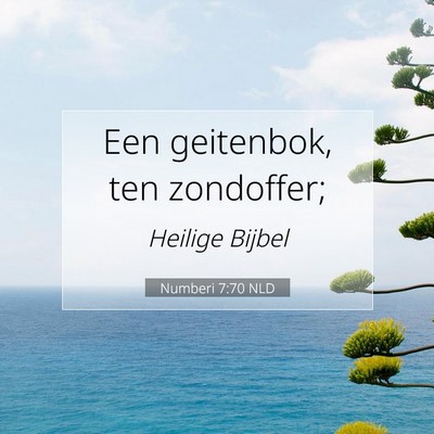 Picture 07 - Numberi 7:70 NLD - Een geitenbok, ten - Bible Verse Picture