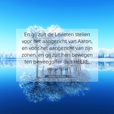 Picture 07 - Numberi 8:13 NLD - En gij zult de Levieten stellen voor het - Bible Verse Picture