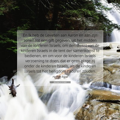 Picture 07 - Numberi 8:19 NLD - En Ik heb de Levieten aan Aaron en aan zijn zonen - Bible Verse Picture