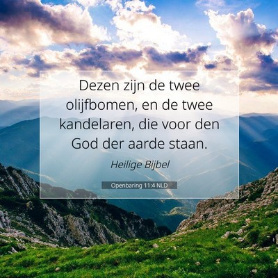 Picture 07 - Openbaring 11:4 NLD - Dezen zijn de twee olijfbomen, en de twee - Bible Verse Picture