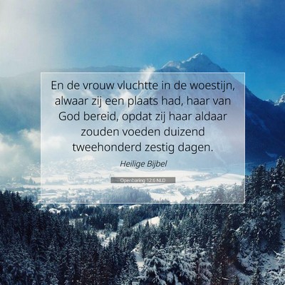 Picture 07 - Openbaring 12:6 NLD - En de vrouw vluchtte in de woestijn, alwaar zij - Bible Verse Picture