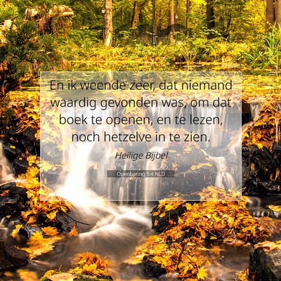 Picture 07 - Openbaring 5:4 NLD - En ik weende zeer, dat niemand waardig gevonden - Bible Verse Picture