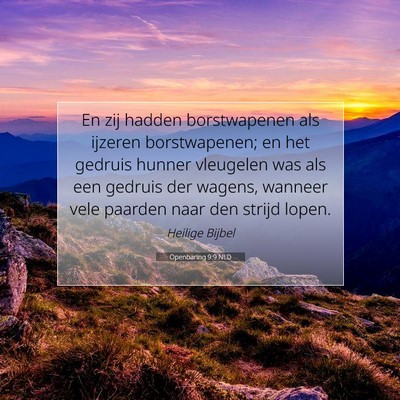Picture 07 - Openbaring 9:9 NLD - En zij hadden borstwapenen als ijzeren - Bible Verse Picture