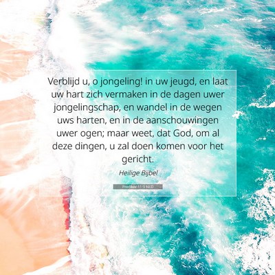 Picture 07 - Prediker 11:9 NLD - Verblijd u, o jongeling! in uw jeugd, en laat uw - Bible Verse Picture