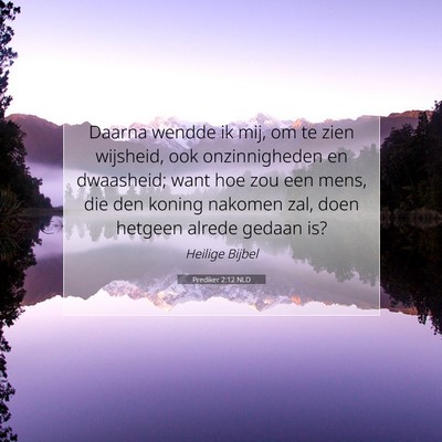 Picture 07 - Prediker 2:12 NLD - Daarna wendde ik mij, om te zien wijsheid, ook - Bible Verse Picture