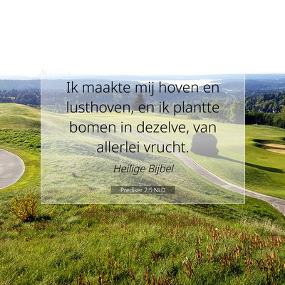 Picture 07 - Prediker 2:5 NLD - Ik maakte mij hoven en lusthoven, en ik plantte - Bible Verse Picture