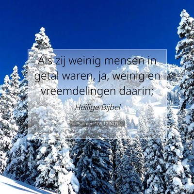 Picture 07 - Psalmen 105:12 NLD - Als zij weinig mensen in getal waren, ja, weinig - Bible Verse Picture