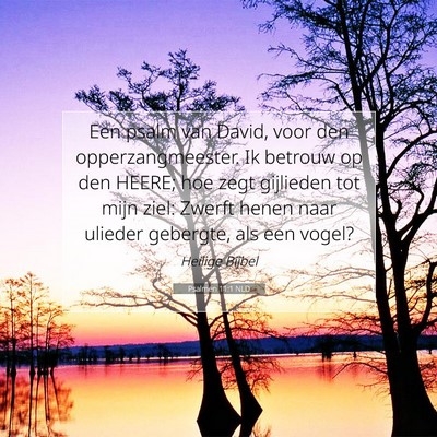 Picture 07 - Psalmen 11:1 NLD - Een psalm van David, voor den opperzangmeester. - Bible Verse Picture