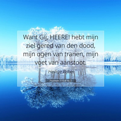 Picture 07 - Psalmen 116:8 NLD - Want Gij, HEERE! hebt mijn ziel gered van den - Bible Verse Picture