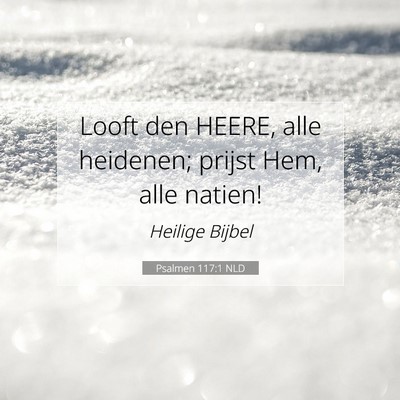 Picture 07 - Psalmen 117:1 NLD - Looft den HEERE, alle heidenen; prijst Hem, alle - Bible Verse Picture
