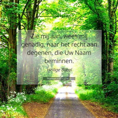 Picture 07 - Psalmen 119:132 NLD - Zie mij aan, wees mij genadig, naar het recht aan - Bible Verse Picture