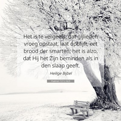 Picture 07 - Psalmen 127:2 NLD - Het is te vergeefs, dat gijlieden vroeg opstaat, - Bible Verse Picture