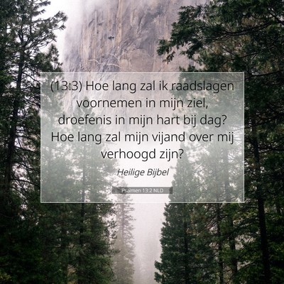 Picture 07 - Psalmen 13:2 NLD - (13:3) Hoe lang zal ik raadslagen voornemen in - Bible Verse Picture
