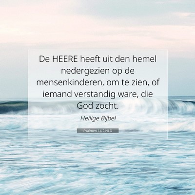 Picture 07 - Psalmen 14:2 NLD - De HEERE heeft uit den hemel nedergezien op de - Bible Verse Picture