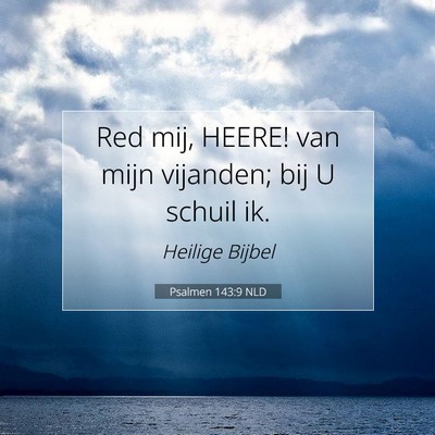 Picture 07 - Psalmen 143:9 NLD - Red mij, HEERE! van mijn vijanden; bij U schuil - Bible Verse Picture