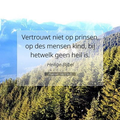 Picture 07 - Psalmen 146:3 NLD - Vertrouwt niet op prinsen, op des mensen kind, - Bible Verse Picture