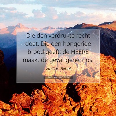 Picture 07 - Psalmen 146:7 NLD - Die den verdrukte recht doet, Die den hongerige - Bible Verse Picture