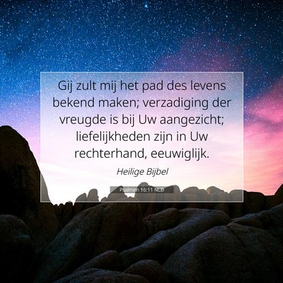 Picture 07 - Psalmen 16:11 NLD - Gij zult mij het pad des levens bekend maken; - Bible Verse Picture