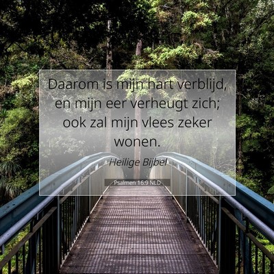 Picture 07 - Psalmen 16:9 NLD - Daarom is mijn hart verblijd, en mijn eer - Bible Verse Picture