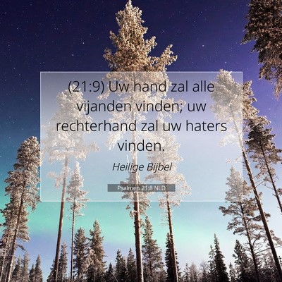 Picture 07 - Psalmen 21:8 NLD - (21:9) Uw hand zal alle vijanden vinden; uw - Bible Verse Picture