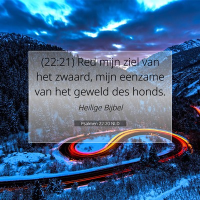 Picture 07 - Psalmen 22:20 NLD - (22:21) Red mijn ziel van het zwaard, mijn - Bible Verse Picture