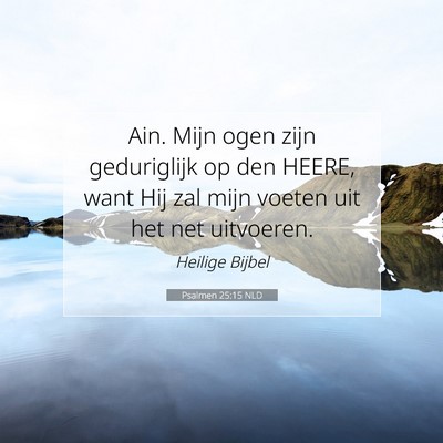 Picture 07 - Psalmen 25:15 NLD - Ain. Mijn ogen zijn geduriglijk op den HEERE, - Bible Verse Picture