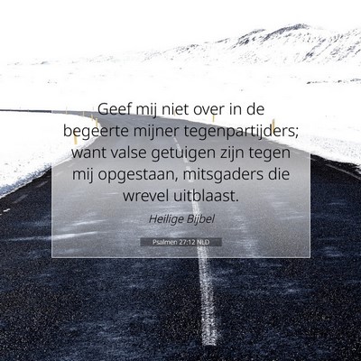 Picture 07 - Psalmen 27:12 NLD - Geef mij niet over in de begeerte mijner - Bible Verse Picture