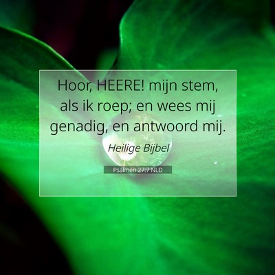 Picture 07 - Psalmen 27:7 NLD - Hoor, HEERE! mijn stem, als ik roep; en wees mij - Bible Verse Picture