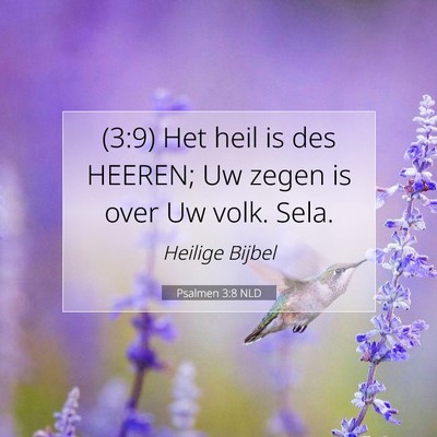 Picture 07 - Psalmen 3:8 NLD - (3:9) Het heil is des HEEREN; Uw zegen is over Uw - Bible Verse Picture